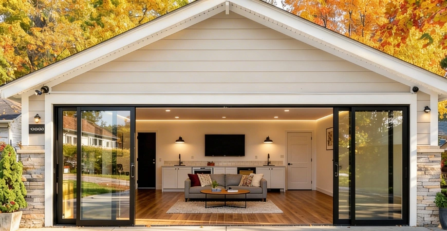 garage conversion ADU interior living space in Los Angeles by 5 Star ADU LA