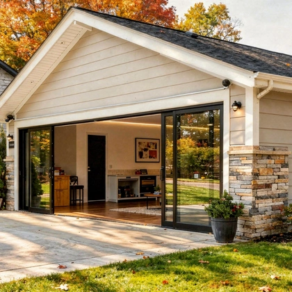 garage converted into ADU exterior in Los Angeles by 5 Star ADU LA