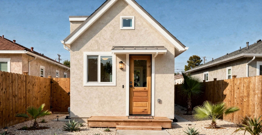 small backyard junior ADU unit in Los Angeles by 5 Star ADU LA