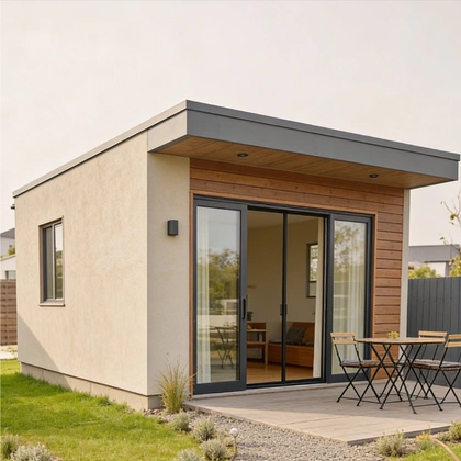 modern junior ADU with flat roof in Los Angeles by 5 Star ADU LA